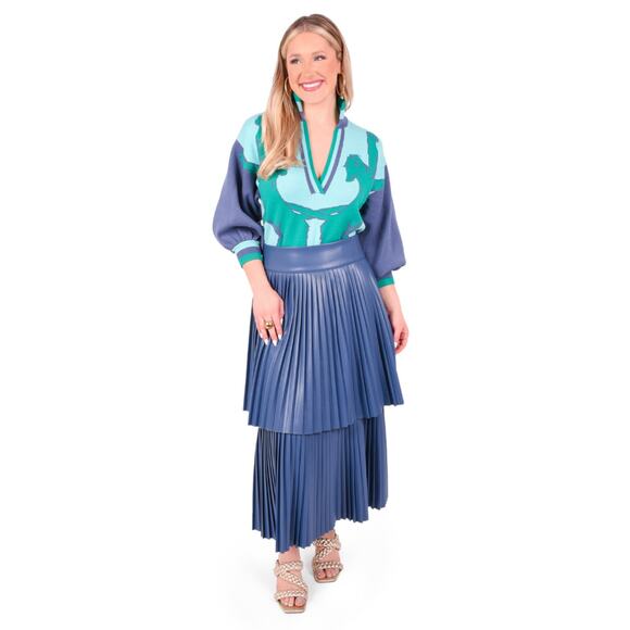 EMILY MCCARTHY Chloe Skirt - Vintage Indigo NWT size xl - Picture 2 of 12